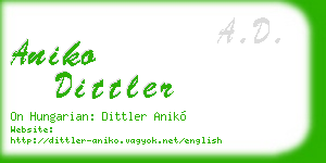 aniko dittler business card